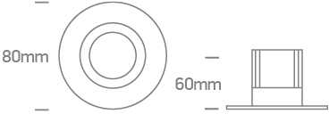 6,5W LED įleidžiamas šviestuvas, juodas, 3000/3500/4000K, dimeriuojamas, 10107HA/B/V