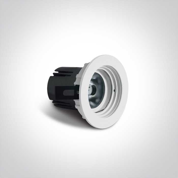 6,5W LED įleidžiamas šviestuvas, juodas, 3000K, 10107K/B/W
