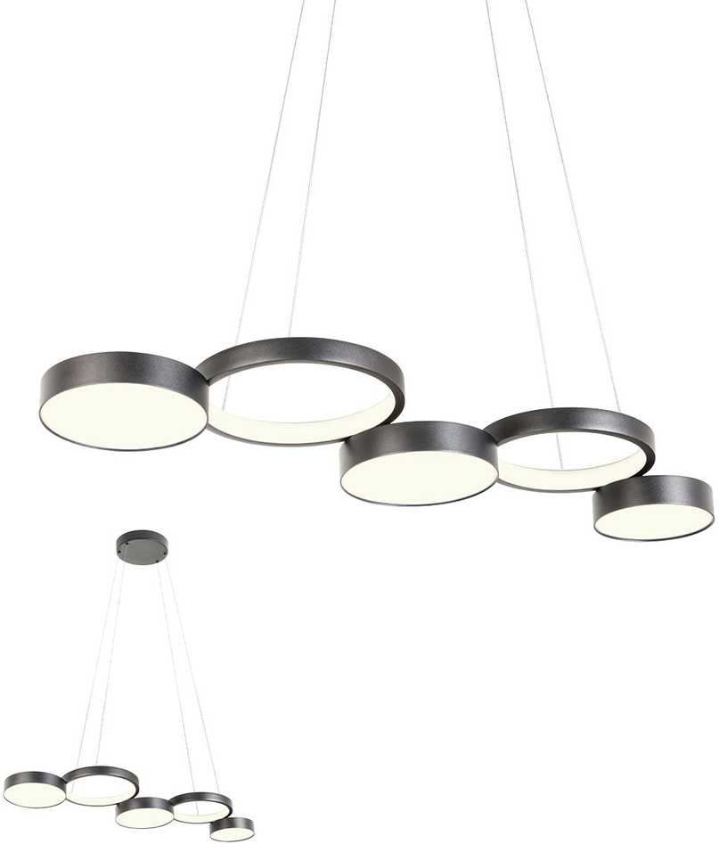65W LED pakabinamas šviestuvas CRONOS, juodas, 3000K, dimeriuojamas, 01-2544
