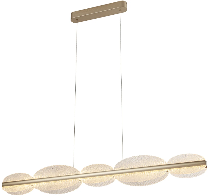 65W LED pakabinamas šviestuvas EVANA, šlifuoto sidabro sp./skaidrus, 3000K, 4340300