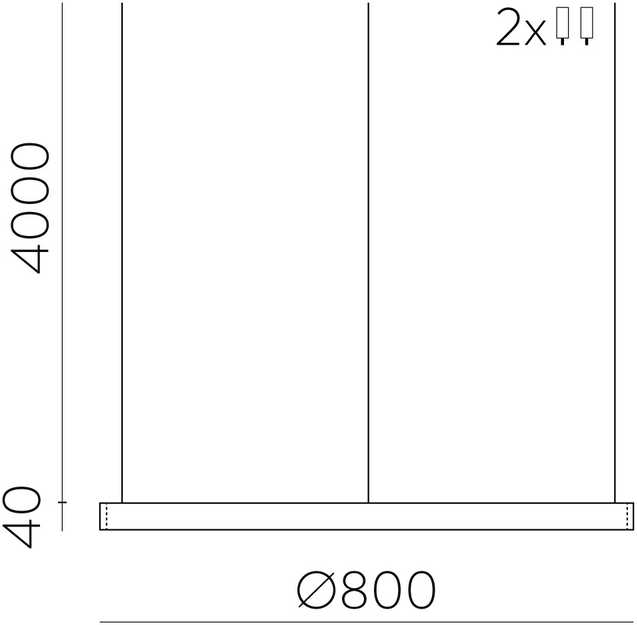 65W LED pakabinamas šviestuvas - modulis LOOP, juodas, 2700/3000K, C3997170N