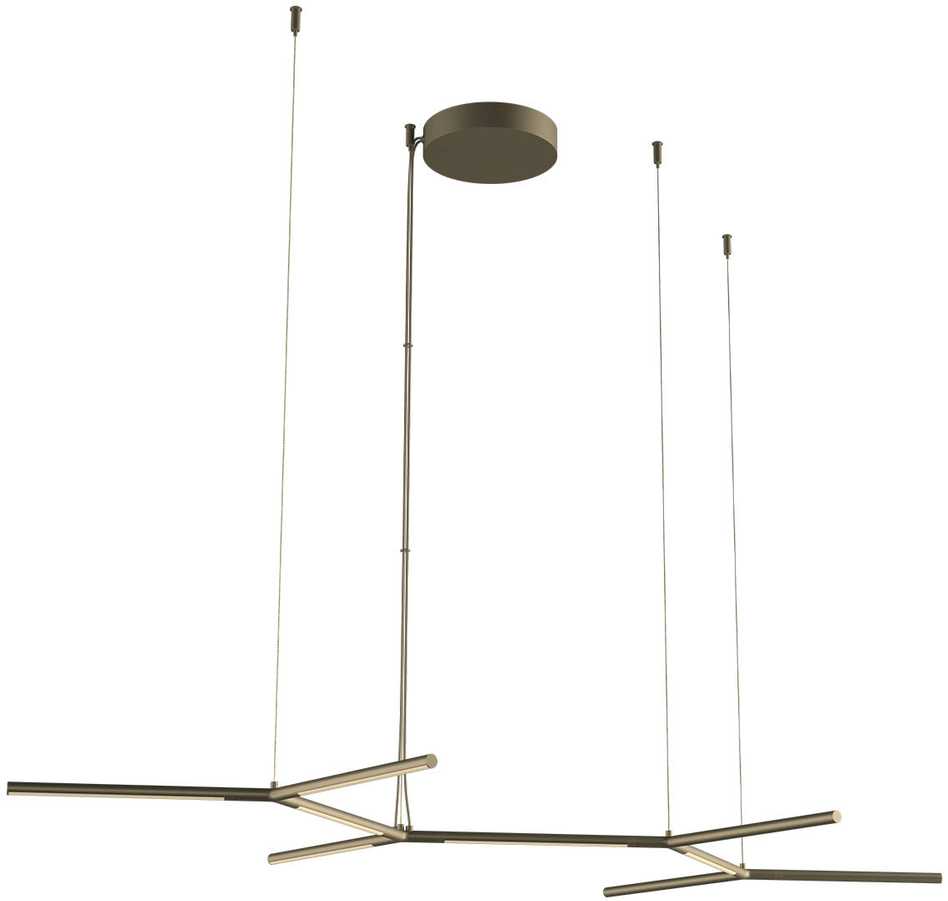 65W LED pakabinamas šviestuvas STICK, matinės žalvario sp., 3000K, dimeriuojamas, 01-2796