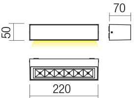 6,5W LED sieninis lauko šviestuvas AROOS, rūdžių sp., 3000K, IP65, 90249