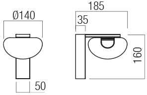 6,5W LED sieninis šviestuvas SINCLAIR, matinės aukso sp./skaidrus, 3000K, 01-3241
