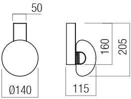 6,5W LED sieninis šviestuvas SINCLAIR, matinės aukso sp./skaidrus, 3000K, 01-3239