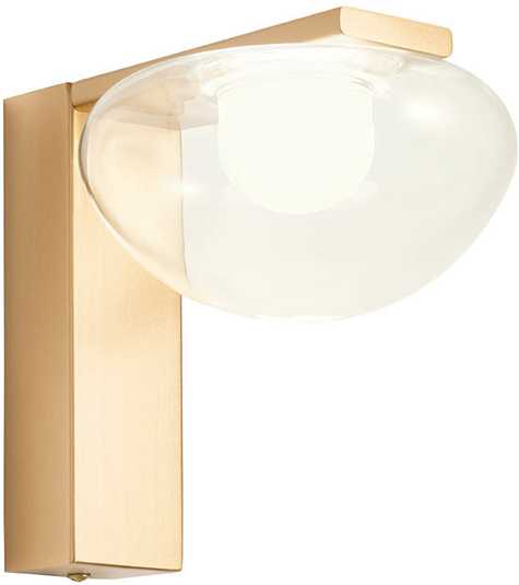 6,5W LED sieninis šviestuvas SINCLAIR, matinės aukso sp./skaidrus, 3000K, 01-3241