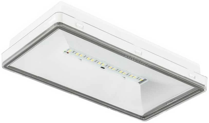 Tm Technologie 6,5W paviršinis evakuacinis šviestuvas ONTEC S M2, baltas, su 3h avariniu moduliu