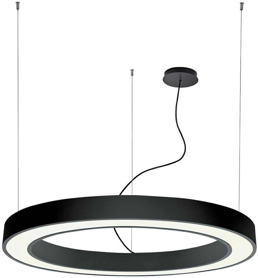 66W LED pakabinamas šviestuvas RING, juodas, 4000K, dimeriuojamas, 3915-0009-4-B-D4