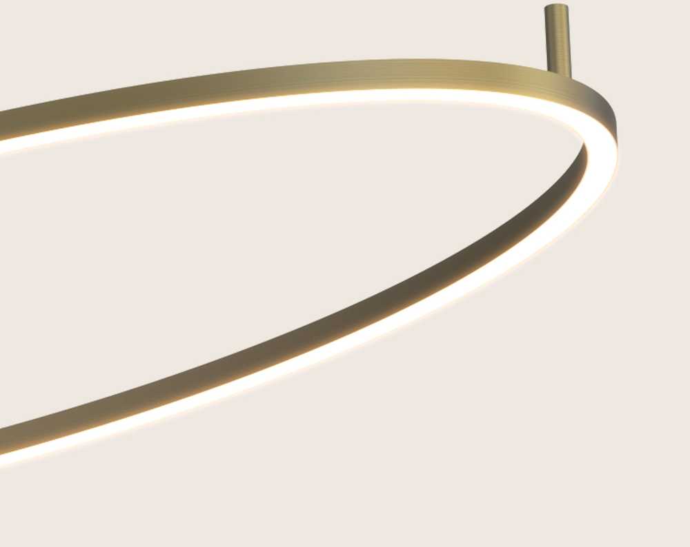 69W LED lubinis šviestuvas, šlifuotos aukso sp., 3000K, dimeriuojamas, 25411