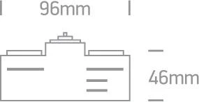 3 fazių bėgelio adapteris, juodas, 41002A/B