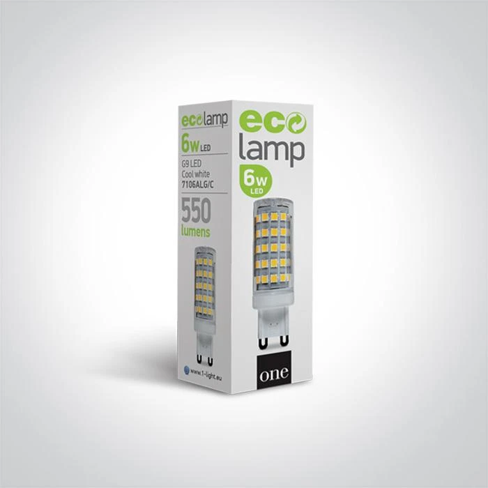 6W LED lemputė, G9, 3000K, 7106ALG/W