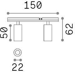 6W LED akcentinis šviestuvas į magnetinės sistemos STICK bėgelį, juodas, 2700K, dimeriuojamas, 345024