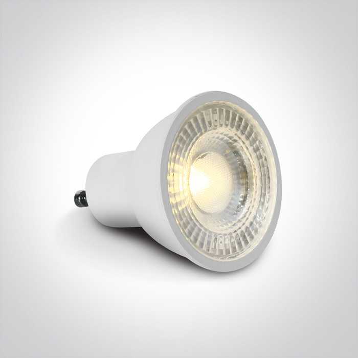 6W LED COB lemputė, GU10, 3000K, dimeriuojama, gali šviesti 3h avariniu režimu, 7304GE/W