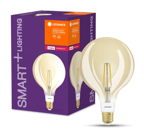 6W LED filamentinė lemputė SMART+, E27, aukso sp., 2400K, dimeriuojama