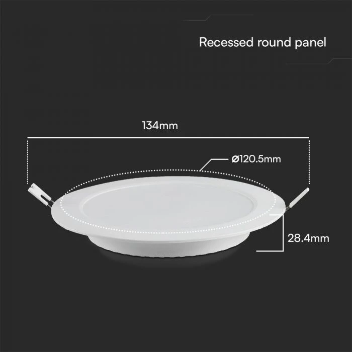 6W LED įleidžiama panelė, balta, 3000/4000/6500K, CREE LED chip