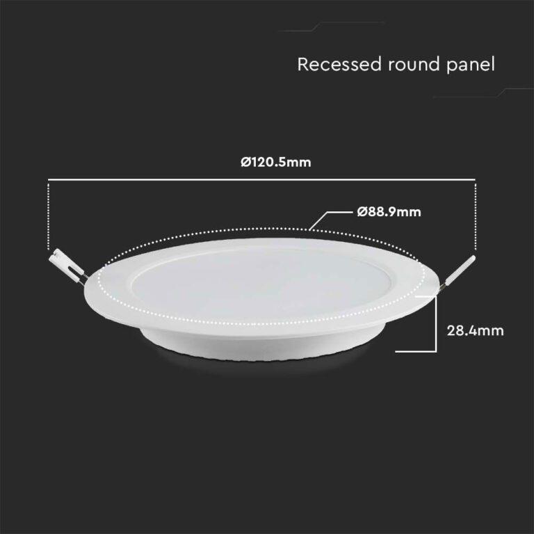 V-tac 6W LED įleidžiama panelė, balta, 6500K