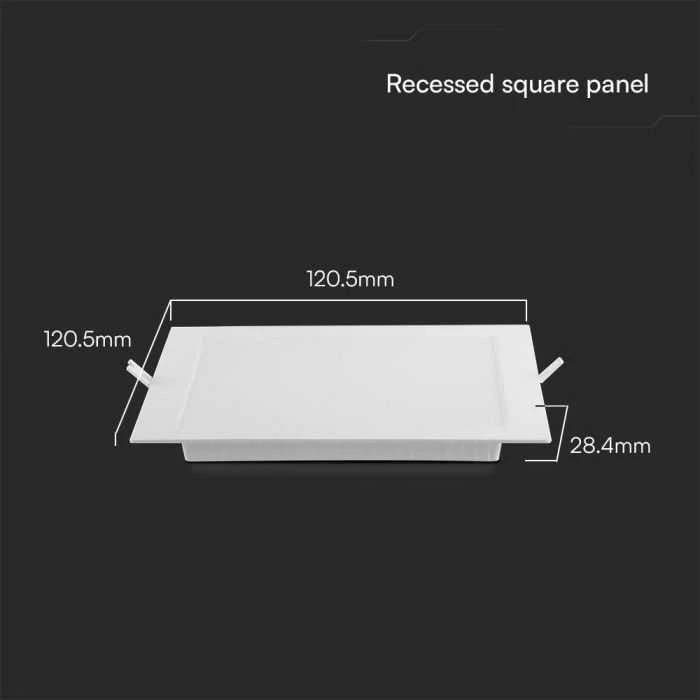 6W LED įleidžiama panelė, kvadratinė, balta, 4000K, SAMSUNG LED chip