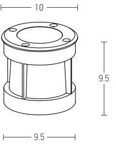 6W LED įleidžiamas į žemę lauko šviestuvas, plieno sp., 3000K, E189