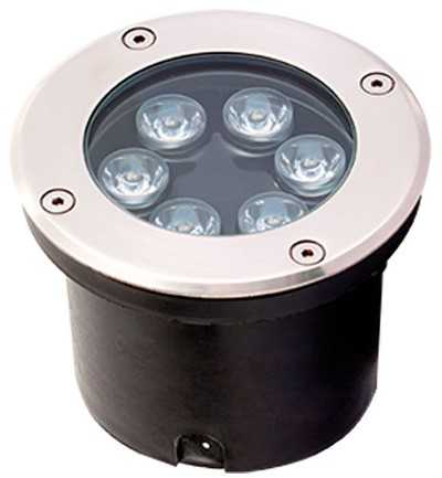 6W LED įleidžiamas į žemę šviestuvas LOTUS, sidabro sp., 3100K, 4186900