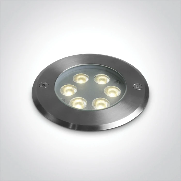 6W LED įleidžiamas į žemę šviestuvas, plieno sp., 3000K, IP67, dimeriuojamas, 69076B/W