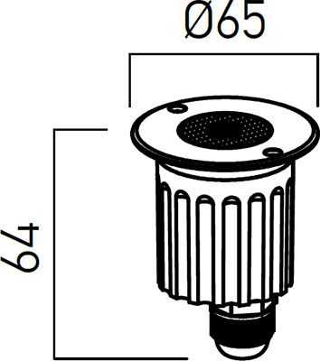 6W LED įleidžiamas į žemę šviestuvas XGROUND, plieno sp., 3000K, IP67