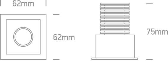 6W LED įleidžiamas pakreipiamas šviestuvas, baltas, 3000K, 51106M/W/W