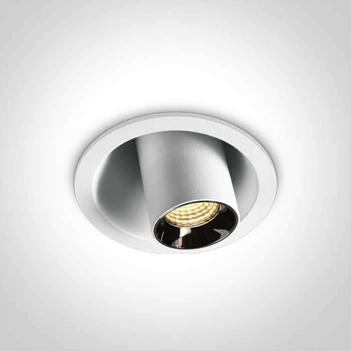 6W LED įleidžiamas reguliuojamas šviestuvas, baltas, 3000K, 11106T/W/W
