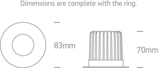 6W LED įleidžiamas šviestuvas, 3000K, 10106PF/W