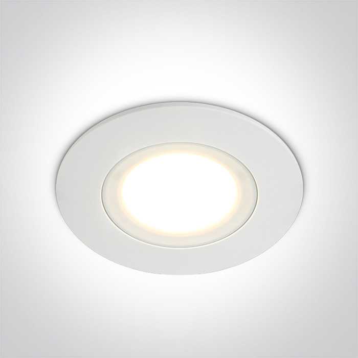 6W LED įleidžiamas šviestuvas, 3000K, 10106P/W/W