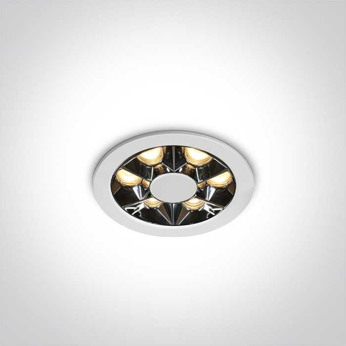6W LED įleidžiamas šviestuvas, baltas, 3000K, 10106X/W/W