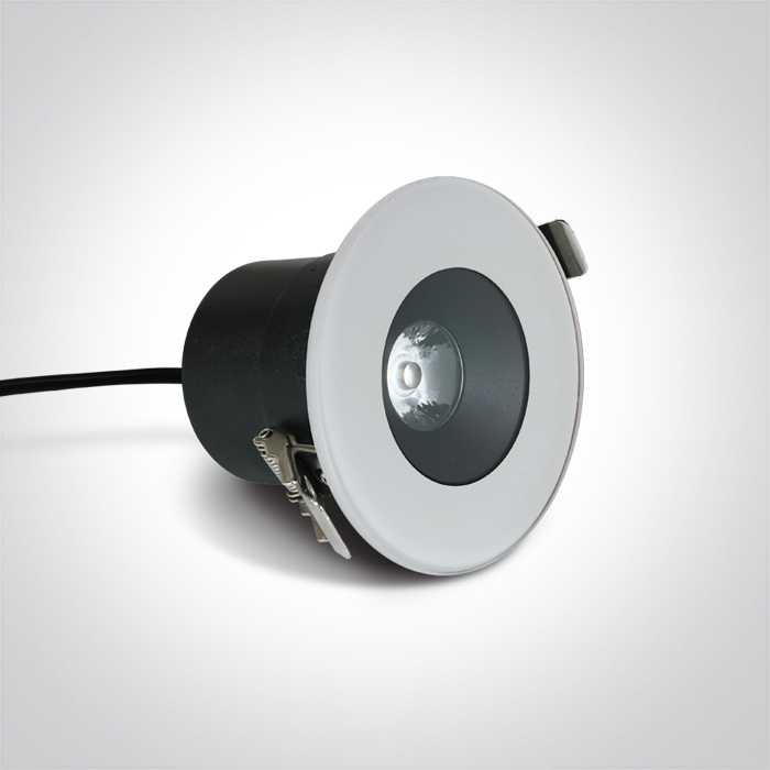 6W LED įleidžiamas šviestuvas, baltas, 3000K, IP65, 10106V/W/W