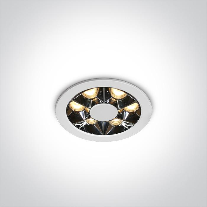 6W LED įleidžiamas šviestuvas, baltas, 3000K, 10106X/W/W