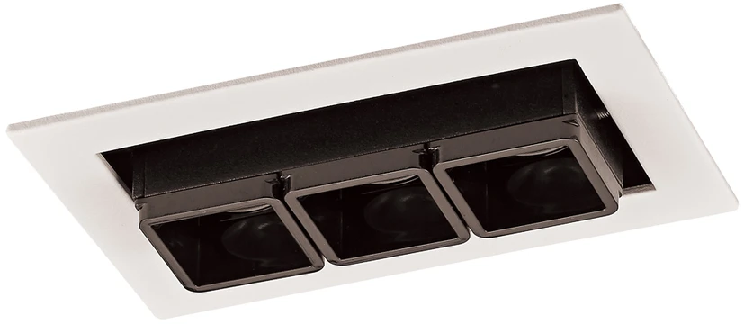 6W LED įleidžiamas šviestuvas HARPER, baltos/juodos sp., 3000K