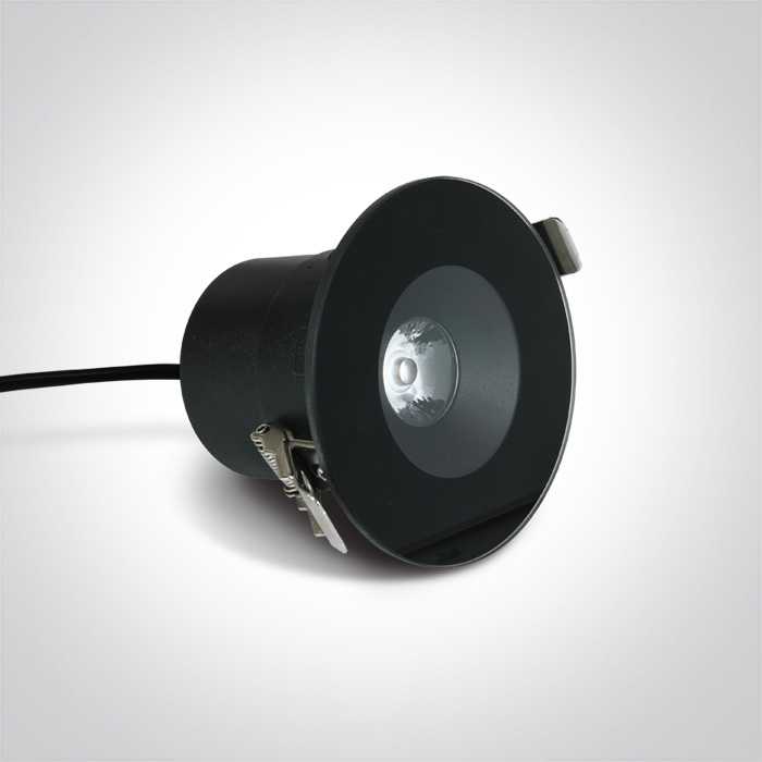 6W LED įleidžiamas šviestuvas, juodas, 3000K, IP65, 10106V/B/W
