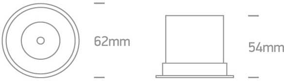 6W LED įleidžiamas šviestuvas, juodas, 3000K, 10106DC/B/W