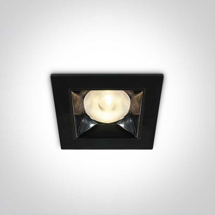 6W LED įleidžiamas šviestuvas, juodas, 3000K, 50106B/B/W