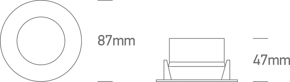 6W LED įleidžiamas vidaus/lauko šviestuvas, baltas, 2700/3000/4000K, dimeriuojamas, 10106P/W/V
