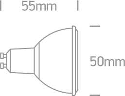 6W LED lemputė, dimeriuojama, GU10, 2700K, 7306CGD/EW