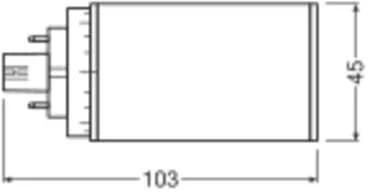 Ledvance 6W LED lemputė DULUX, GX24q-1, baltos matinės sp., 3000K