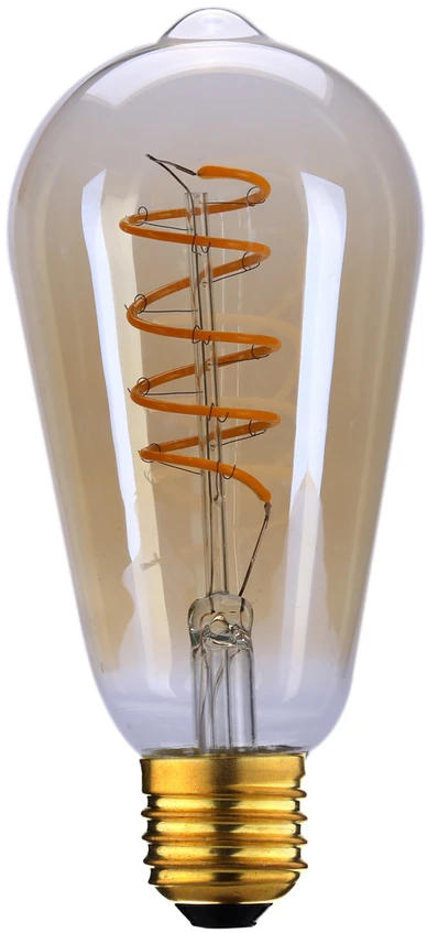 6W LED lemputė, E27, gintaro sp., 2200K, dimeriuojama
