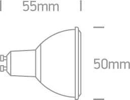 6W LED lemputė, GU10, juoda, 3000K, 7306CBG/W