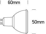 6W LED lemputė, GU10, MR16, 3000K, su filtru nuo akinimo, 7306CHG/W/W