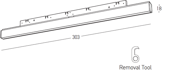 6W LED linijinis šviestuvas į magnetinę sistemą ZAMBELIS MAGNETIC 6MM, juodas, 3000K, DALI, 25249