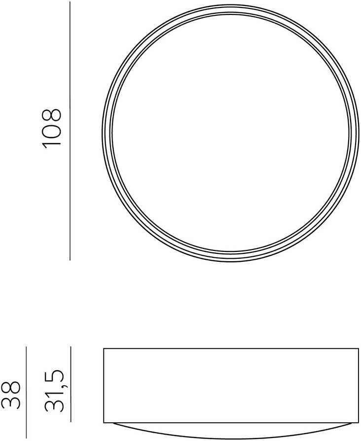Lubinis šviestuvas 6W LED lubinis fasado šviestuvas ANIA, baltas, 3000K, IP65, P2060000B