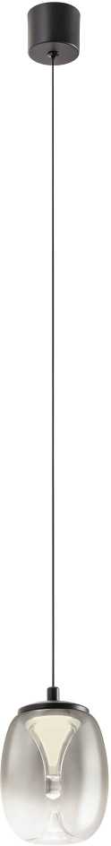 6W LED pakabinamas šviestuvas DROP, juodos/dūmų sp., 3000K, 01-3926