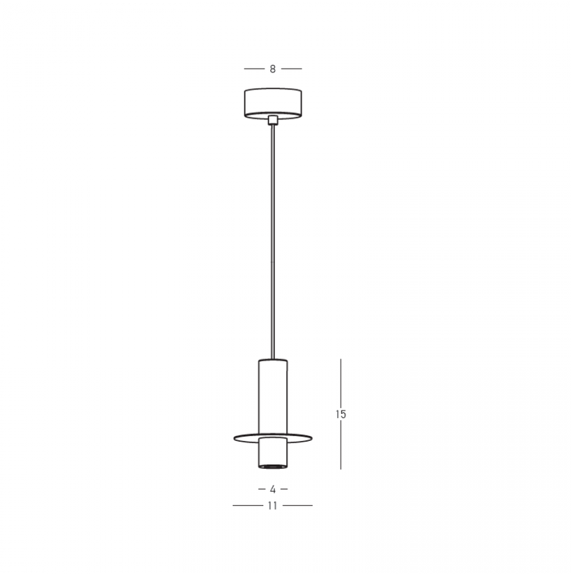 6W LED pakabinamas šviestuvas, juodos/pilkos sp., 3000K, 25378