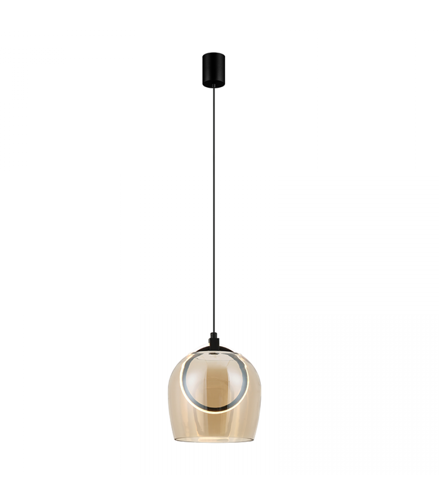 6W LED pakabinamas šviestuvas, juodos/šampano sp., 3000K, 23079