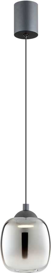6W LED pakabinamas šviestuvas KHADI, juodos/dūmų sp., 3000K, 01-3486