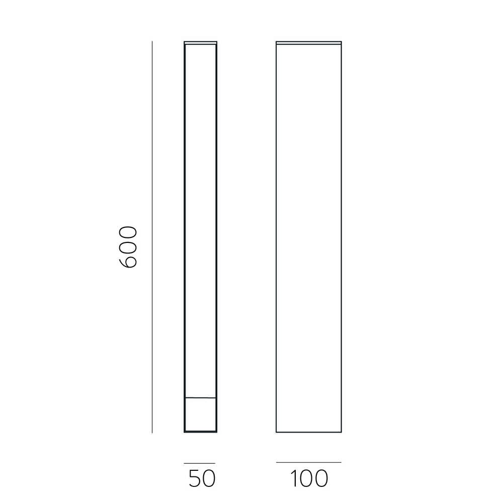 6W LED pastatomas lauko šviestuvas ADHARA, antracito sp., 3000K, IP65, H2080000GR