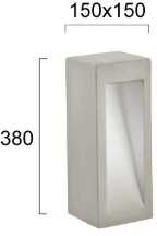 6W LED pastatomas lauko šviestuvas STYLE, smėlio sp., 3000K, IP65, dimeriuojamas, 38cm, 4290401